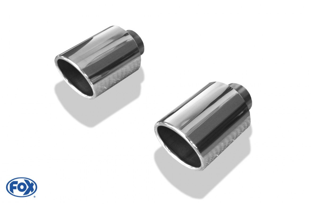 Fox Duplex Endrohrpaar für Mazda CX5 KE GH KF Endrohr Anschluss 47mm innen