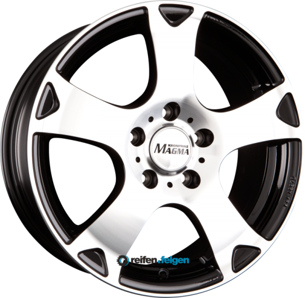 MAGMA SEISMO 7x16 ET20 5x120 NB74.1 lavaschwarz-poliert werk91-4 7x16 ET20 5x120 Alufelge