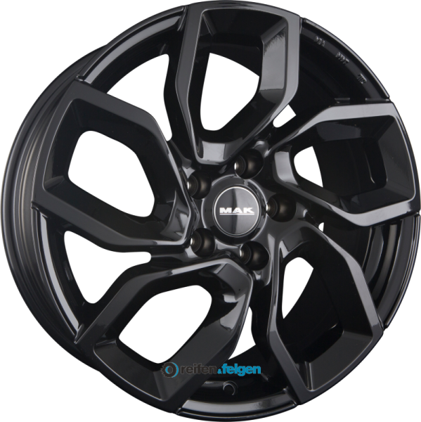MAK APOLLO 7x18 ET35 4x108 NB65.1 Gloss Black werk91-4 7x18 ET35 4x108 Alufelge Gloss Black