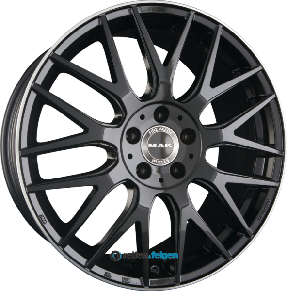 MAK ARROW 8.5x20 ET40 5x112 NB66.6 Gloss Black Mirror Ring werk91-4 8,5x20 ET40 5x112 Alufelge Gloss Black