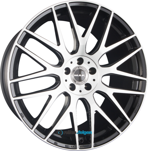 MAK ARROW 8x20 ET40 5x112 NB66.6 Black Mirror Face werk91-4 8x20 ET40 5x112 Alufelge Schwarz