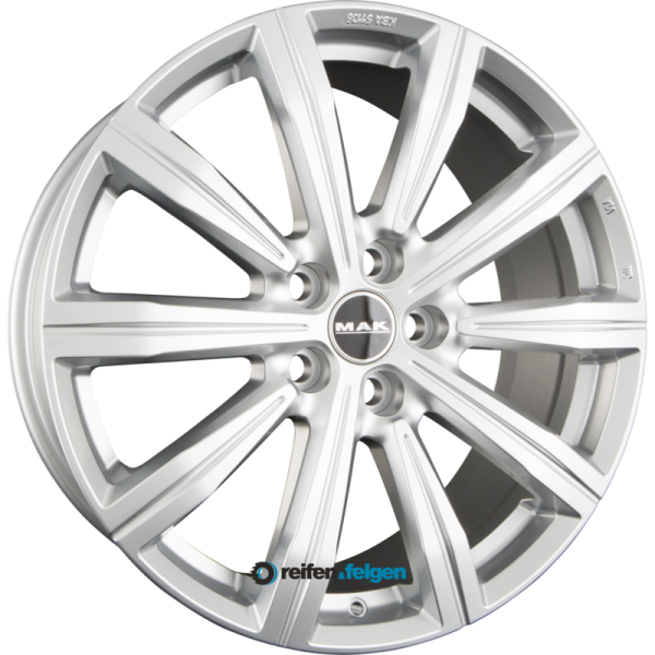 MAK BIRMINGHAM 9x22 ET45 5x108 NB63.4 Silver
