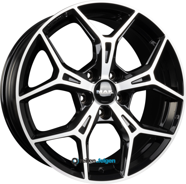 MAK EPICA 7x17 ET40 5x112 NB57.1 Black Mirror Face werk91-4 7x17 ET40 5x112 Alufelge Schwarz