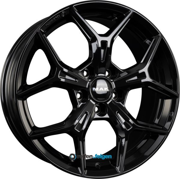 MAK EPICA 7x18 ET35 4x108 NB65.1 Gloss Black werk91-4 7x18 ET35 4x108 Alufelge Gloss Black