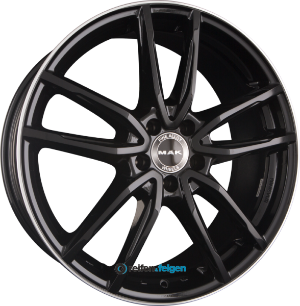 MAK EVO 11x21 ET49 5x112 NB66.6 Gloss Black Mirror Ring