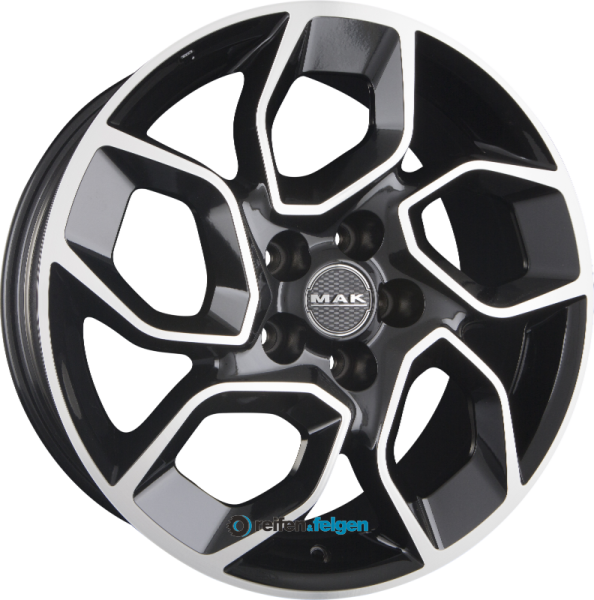 MAK EXPRESS 6.5x16 ET57 5x120 NB64.1 Black Mirror Face