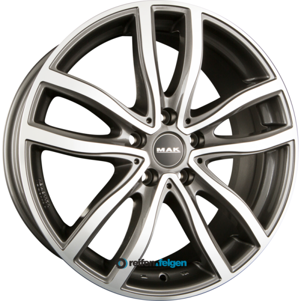MAK FAHR 8.5x19 ET25 5x112 NB66.6 Gun Metal Mirror Face