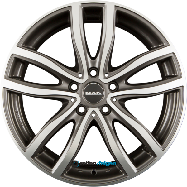 MAK FAHR 9x18 ET44 5x120 NB72.6 Gun Metal Mirror Face
