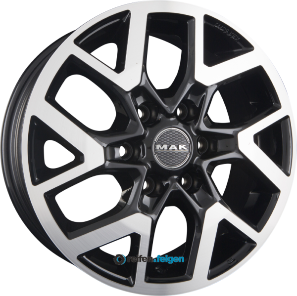 MAK GRAVEL 7.5x17 ET30 6x114.3 NB66.1 Black Mirror Face