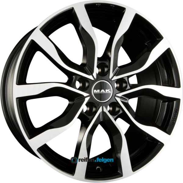 MAK HIGHLANDS 9.5x20 ET53 5x120 NB72.6 Black Mirror
