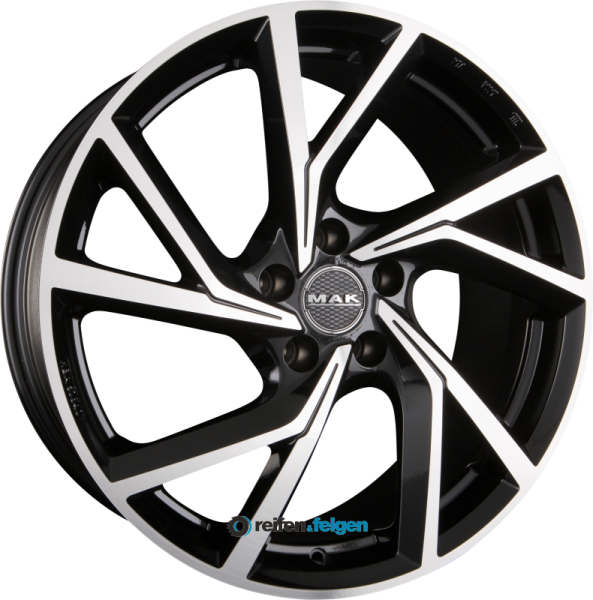 MAK KASSEL 7x17 ET45 5x114.3 NB64.1 Black Mirror Face