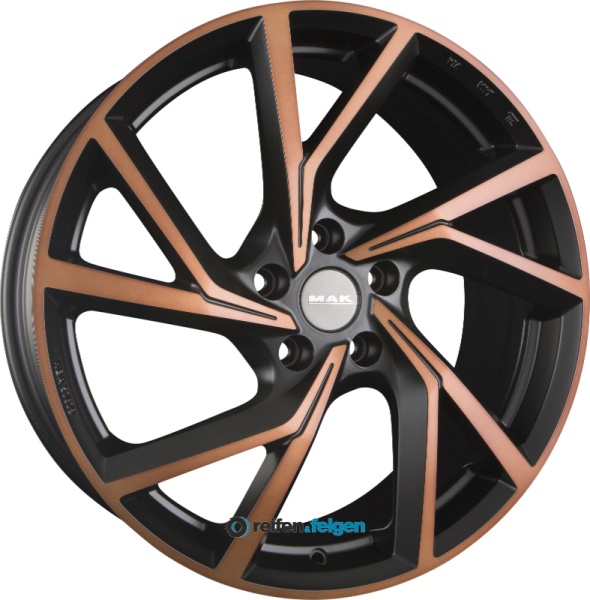MAK KASSEL 7x17 ET45 5x114.3 NB66.1 Black und Bronze