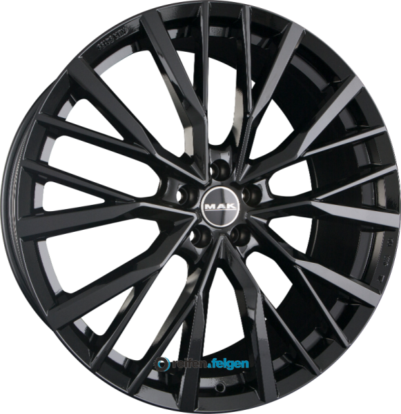 MAK KENT 9.5x21 ET44 5x120 NB72.6 Gloss Black