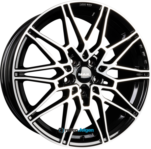 MAK KÖNIG 8.5x19 ET40 5x112 NB66.6 Black Mirror Face werk91-4 8,5x19 ET40 5x112 Alufelge Schwarz