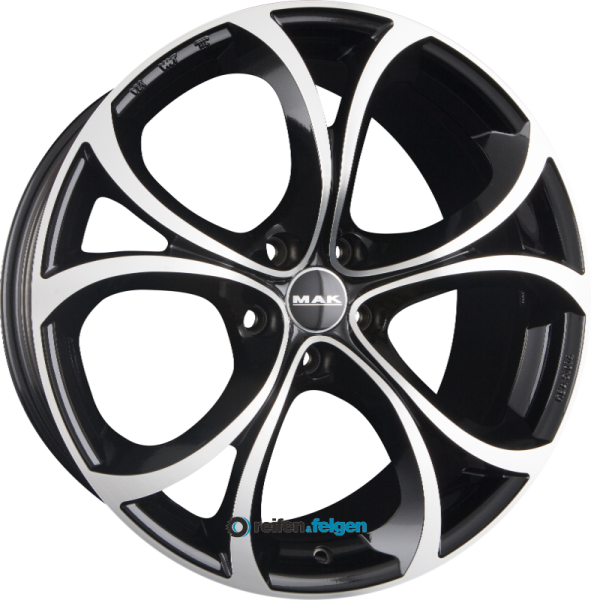 MAK LARIO 8.5x19 ET30 5x110 NB65.1 Black Mirror Face