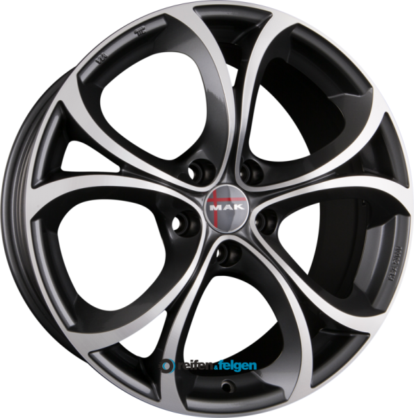 MAK LARIO 9.5x19 ET42 5x110 NB65.1 Gun Metal Mirror Face