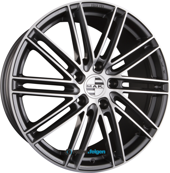 MAK LEIPZIG 11.5x22 ET52 5x130 NB71.6 Gun Metal Mirror Face