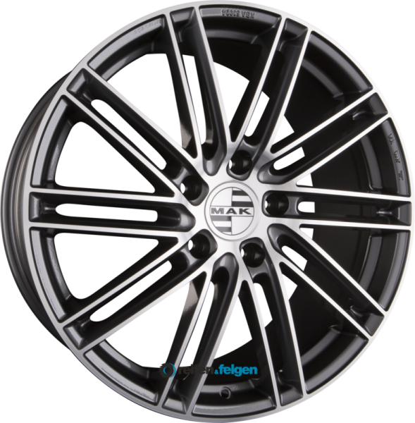 MAK LEIPZIG 9.5x21 ET27 5x112 NB66.6 Gun Metal Mirror Face