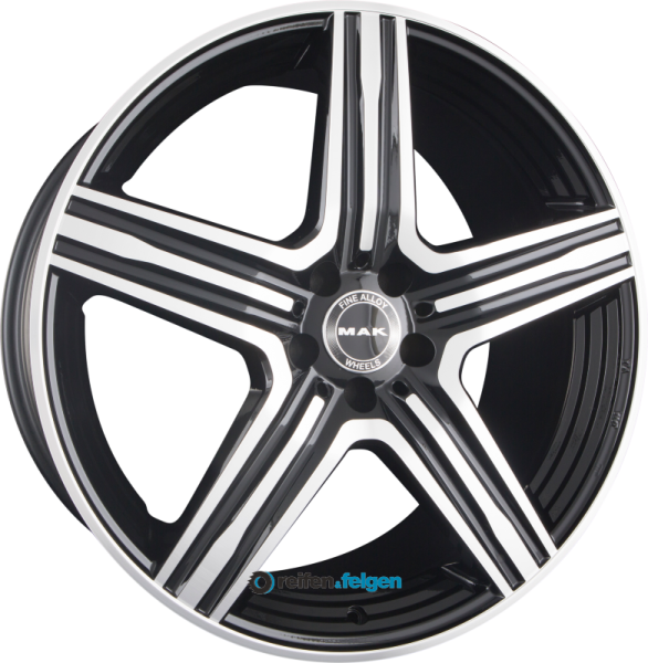 MAK LEWIS 9x19 ET50 5x112 NB66.6 Black Mirror Face