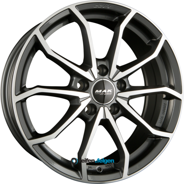 MAK LOWE-FF 8x19 ET26 5x112 NB66.6 Gun Metal Mirror Face