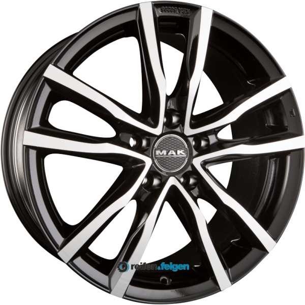 MAK MILANO 5 6x16 ET50 5x100 NB54.1 Black Mirror Face