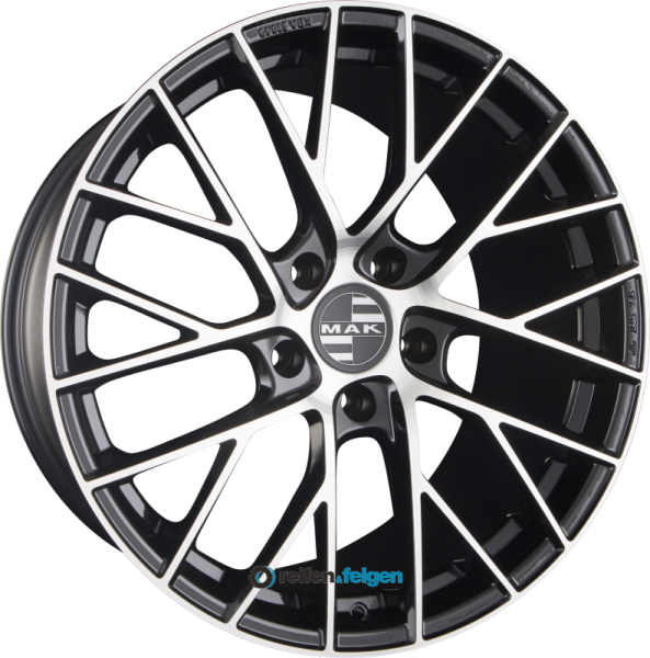 MAK MONACO 11x20 ET52 5x130 NB71.6 Black Mirror Face