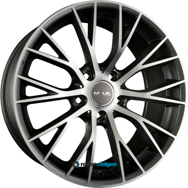 MAK MÜNCHEN 8x18 ET42 5x108 NB63.4 Gun Metallic Mirror Face