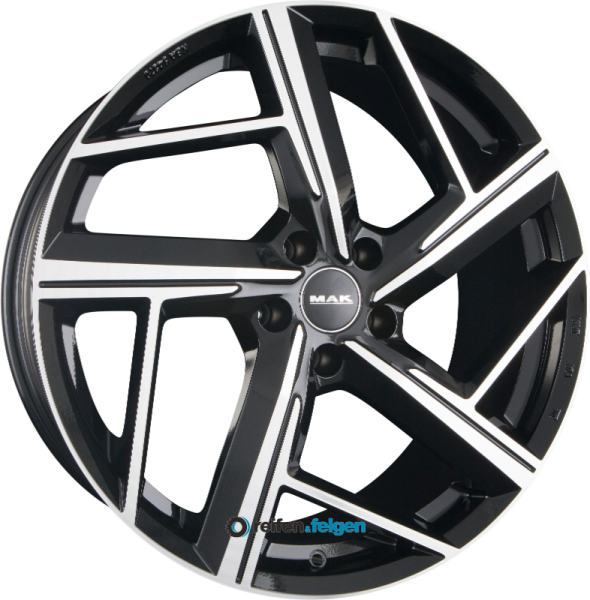 MAK QVATTRO 8.5x19 ET45 5x112 NB57.1 Black Mirror Face