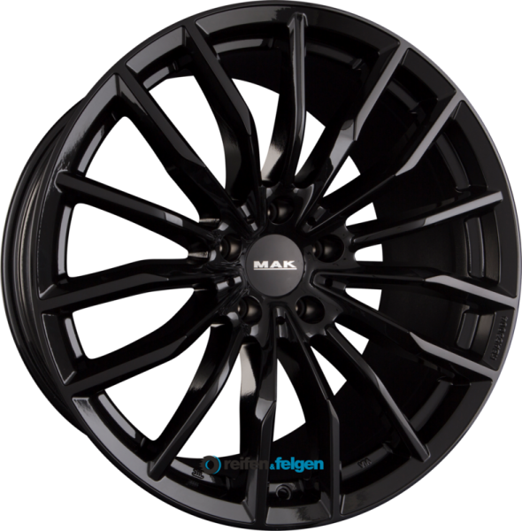 MAK RAPP 10.5x21 ET43 5x112 NB66.6 Gloss Black werk91-4 10,5x21 ET43 5x112 Alufelge Gloss Black