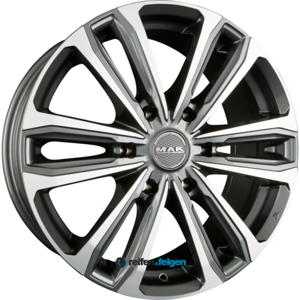 MAK SAFARI 6 7.5x17 ET45 6x114.3 NB66.1 Gun Metal Mirror