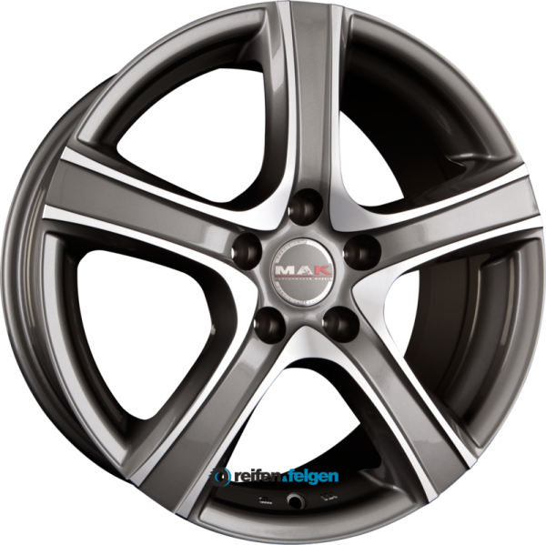 MAK SCORE 5x15 ET39 4x100 NB54.1 Iron Mirror