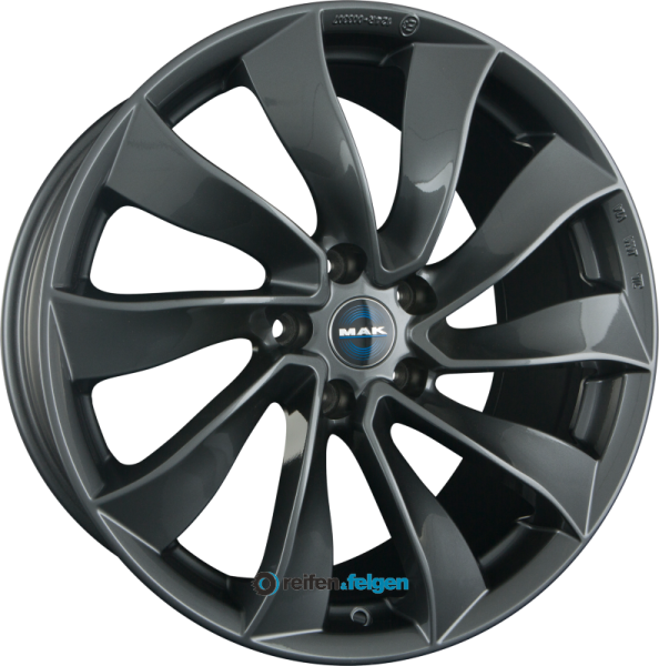 MAK SOLAR 8.5x18 ET38 5x114.3 NB64.1 Gloss Gun Metallic
