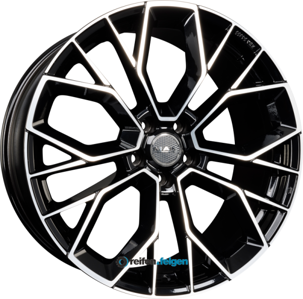 MAK STILO 7.5x18 ET35 5x114.3 NB67.1 Black Mirror Face werk91-4 7,5x18 ET35 5x114,3 Alufelge Schwarz