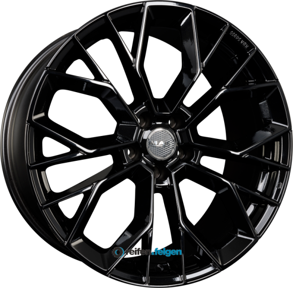 MAK STILO 9.5x19 ET42 5x112 NB66.6 Gloss Black werk91-4 9,5x19 ET42 5x112 Alufelge Gloss Black