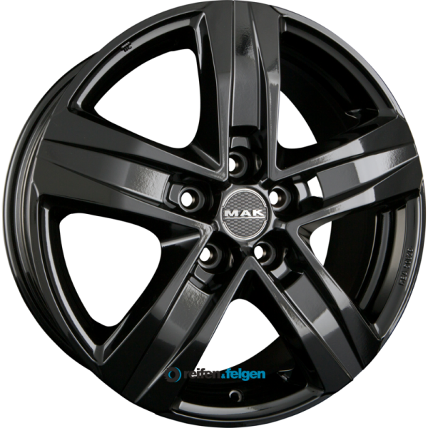 MAK STONE 5 6.5x15 ET65 5x118 NB71.1 Gloss Black