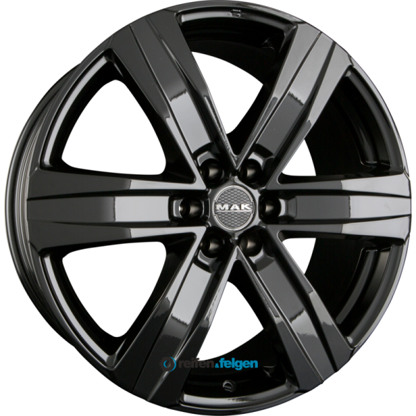 MAK STONE 6 7.5x17 ET22 6x139.7 NB100.1 Gloss Black