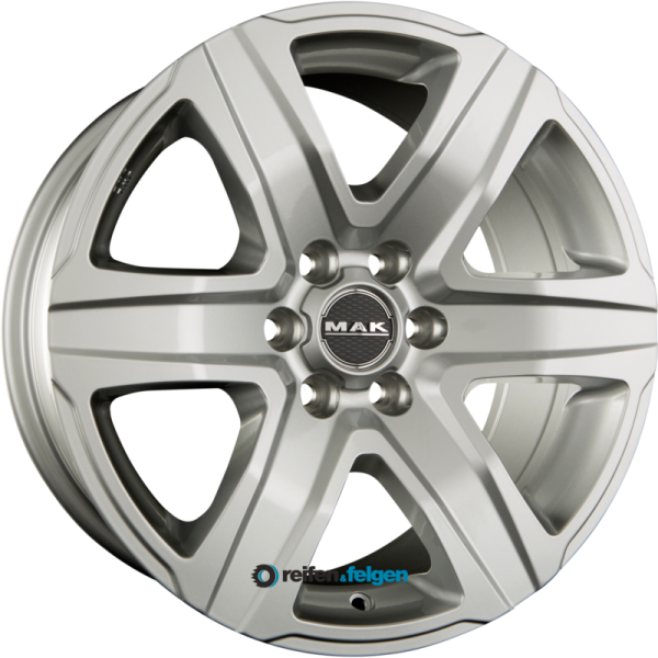 MAK STONE 6 7.5x17 ET22 6x139.7 NB100.1 Silver