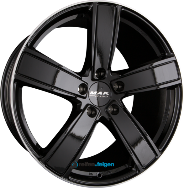 MAK TURISMO 10x21 ET19 5x112 NB66.6 Gloss Black Mirror Ring