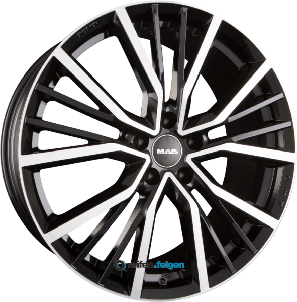 MAK UNION 7.5x17 ET38 5x112 NB57.1 Black Mirror Face