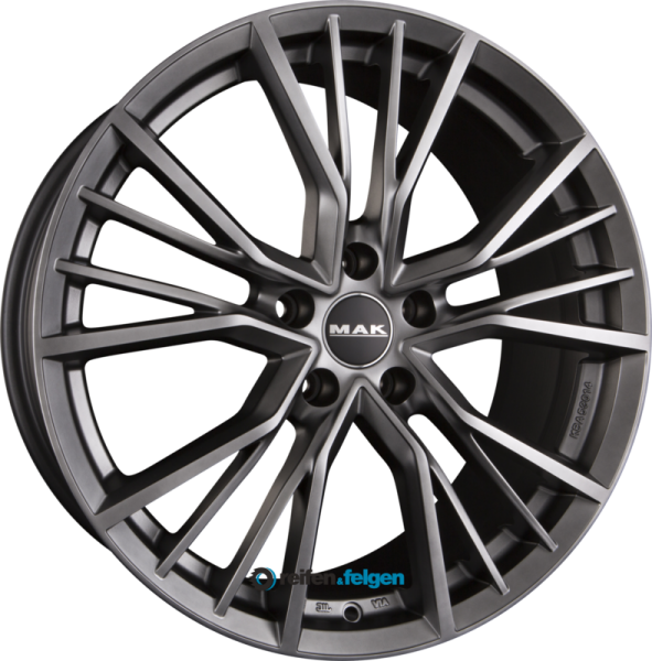 MAK UNION 8.5x21 ET33 5x112 NB66.6 Matt Titan