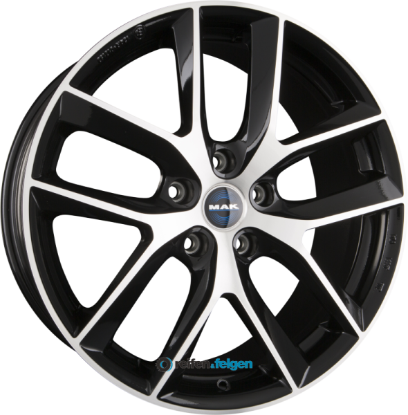 MAK VOLTAGE 8.5x18 ET38 5x114.3 NB64.1 Black Mirror Face werk91-4 Schwarz