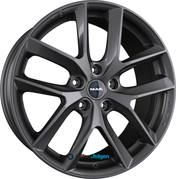 MAK VOLTAGE 8.5x18 ET40 5x114.3 NB64.1 Gloss Gun Metallic werk91-4