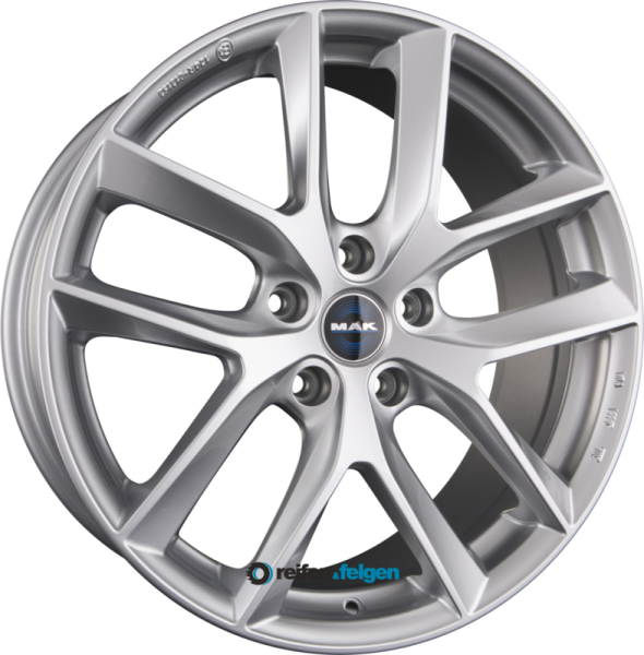 MAK VOLTAGE 8.5x18 ET40 5x114.3 NB64.1 Silver werk91-4 Silber