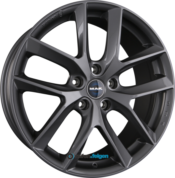 MAK VOLTAGE 9.5x19 ET45 5x114.3 NB64.1 Gloss Gun Metallic werk91-4