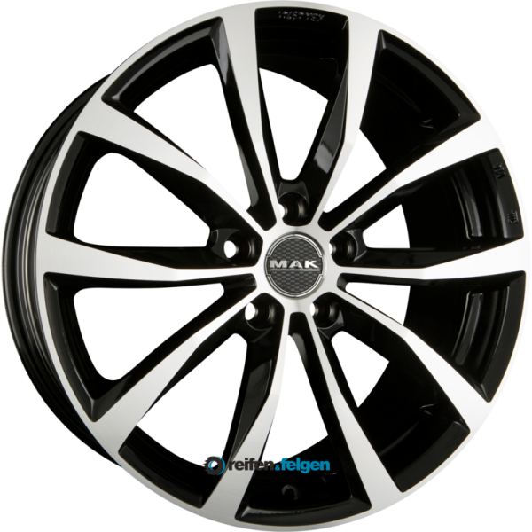 MAK WOLF 7.5x17 ET48 5x114.3 NB76 Black Mirror