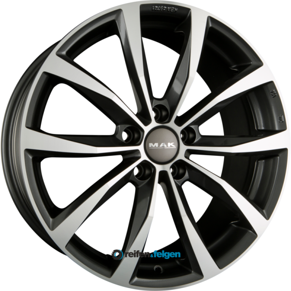 MAK WOLF 7.5x20 ET44 5x112 NB57.1 Gun Metal Mirror Face