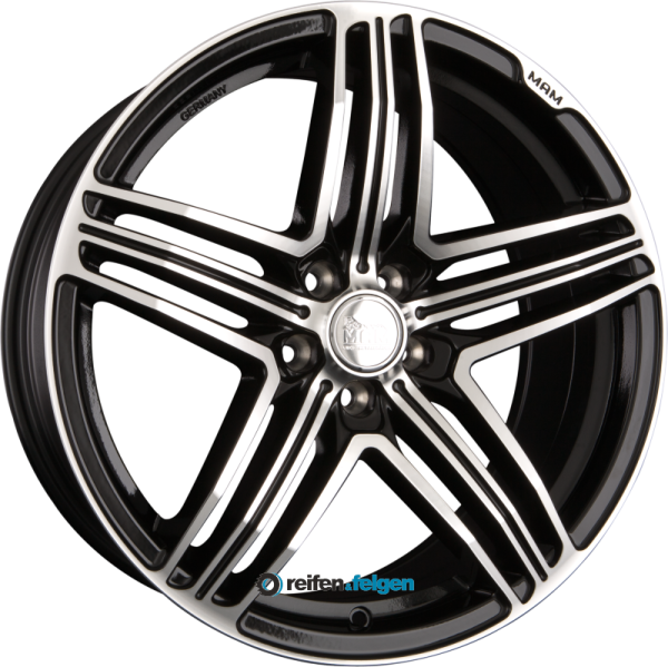 MAM MAM 11 8.5x20 ET30 5x112 NB66.6 Black Front Polish (BFP)