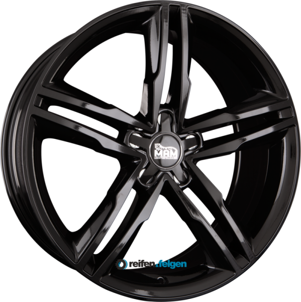 MAM MAM A1 8x18 ET30 5x112 NB66.6 Black Painted (BP) werk91-4 8x18 ET30 5x112 Alufelge Schwarz