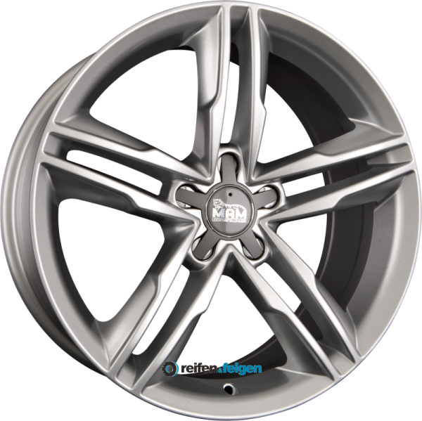 MAM MAM A1 8x18 ET44 5x112 NB66.6 Silver Painted (SL) werk91-4 8x18 ET44 5x112 Alufelge Silber