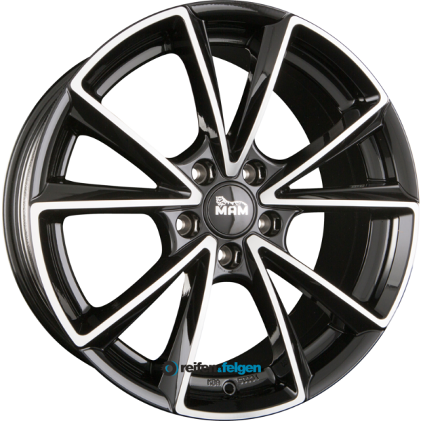 MAM MAM A5 8.5x20 ET45 5x112 NB66.6 Black Front Polished (BFP)